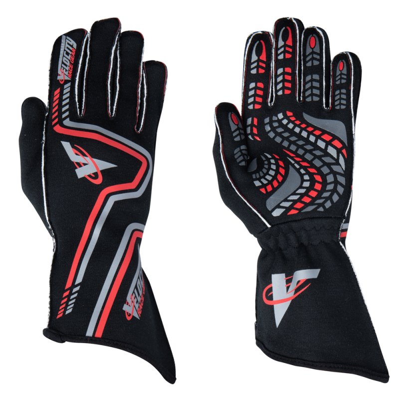 Velocity Grip Glove - Black/Silver/Red