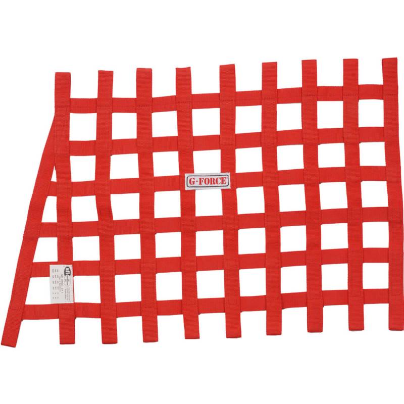 G-Force Angle Ribbon Window Net - 18" X 26" X 23" - Red