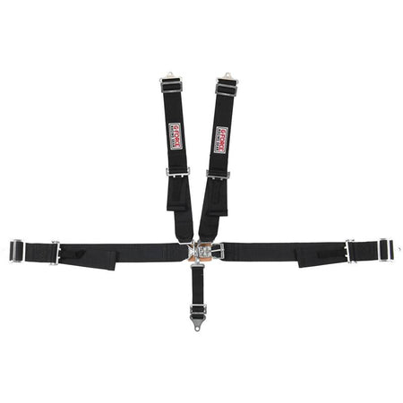 G-Force Pro Series Latch & Link 5-Point Harness - Individual Shoulder Harness - Pull-Up Lap Belt - Bolt-In - Black