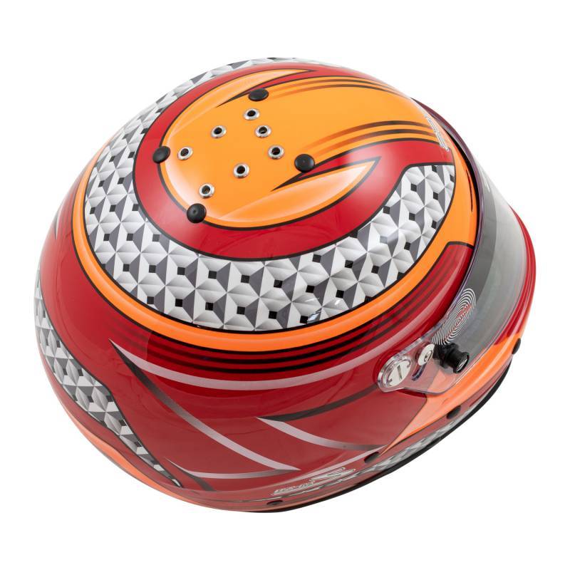 Zamp RZ-62 Graphic Helmet - Red/Orange