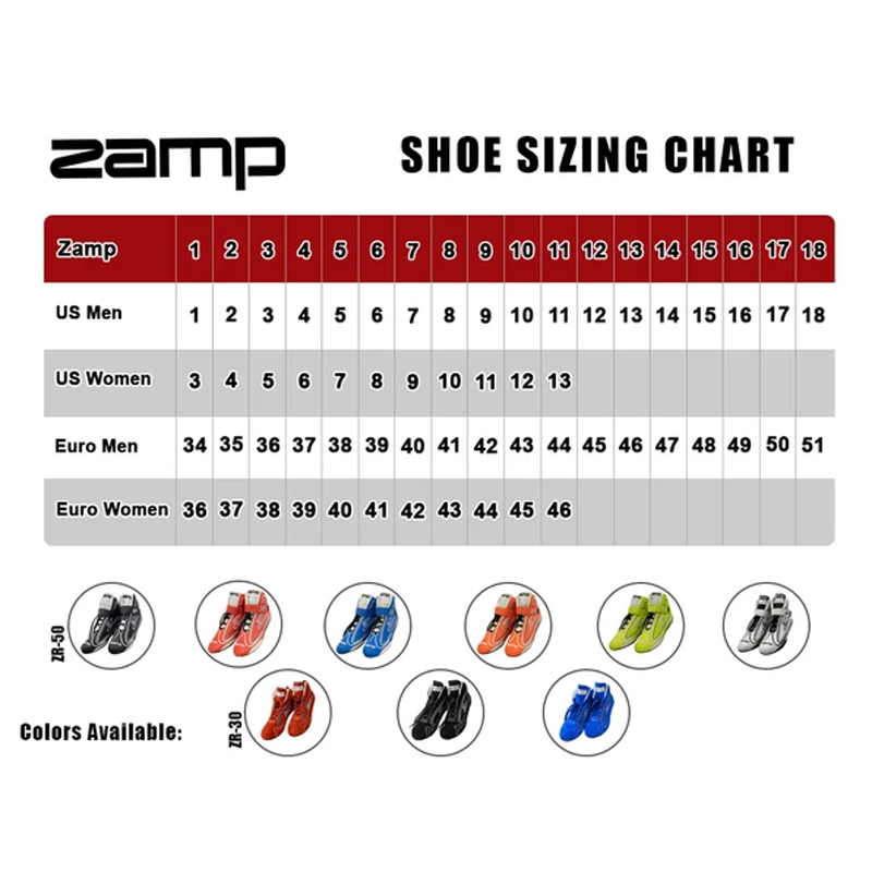 Zamp ZR-30 Race Shoes - Red
