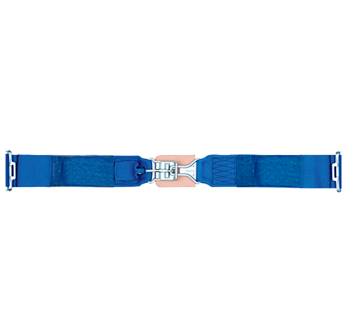 Simpson 5-Point Standard Latch & Link Lap Belt - Pull Up Adjust - 62" Bolt-In - Red