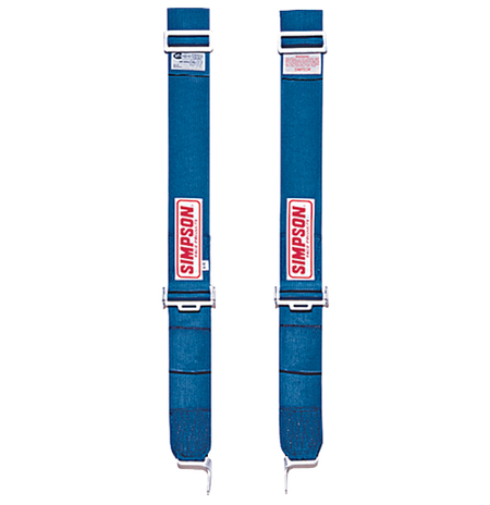 Simpson Latch & Link Shoulder Harness w/ HANS/HNR Top Strap - Bolt-In - Blue