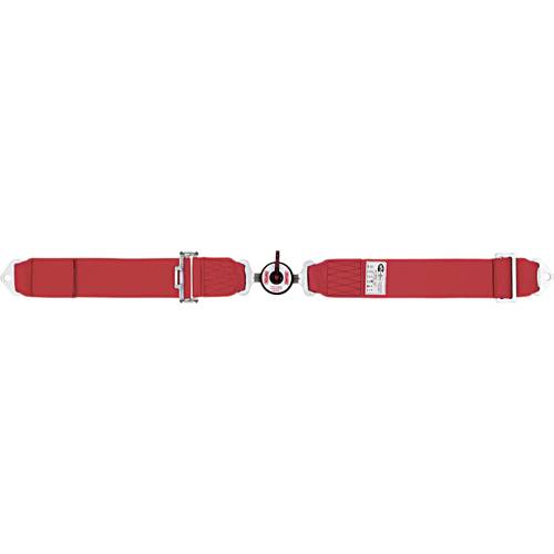 Simpson 3" Bolt-In Camlock Lap Belt - 55" Bolt-In - Pull Down Adjust - Red