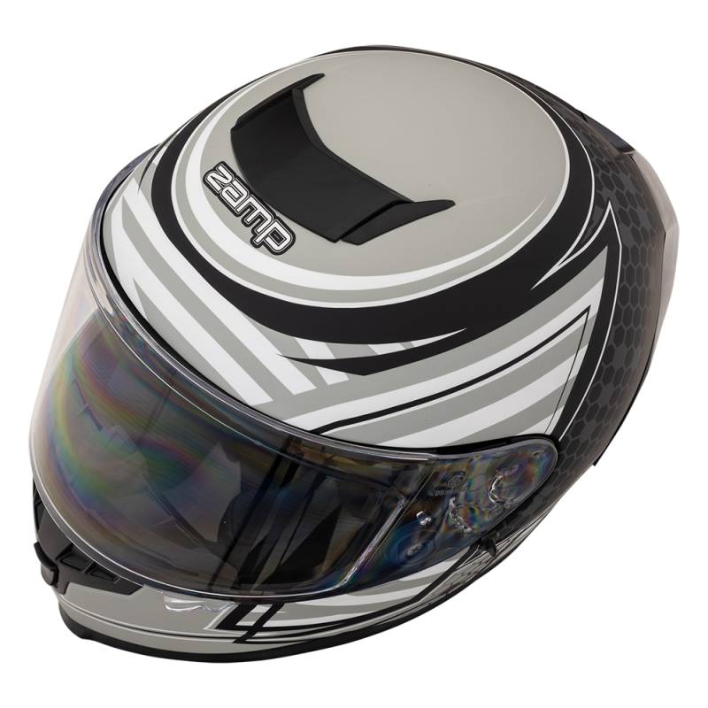 Zamp FR-4 Helmet - Matte Gray Graphic