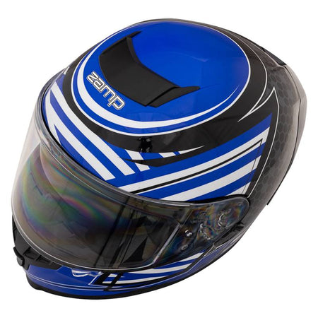 Zamp FR-4 Helmet - Gloss Blue Graphic