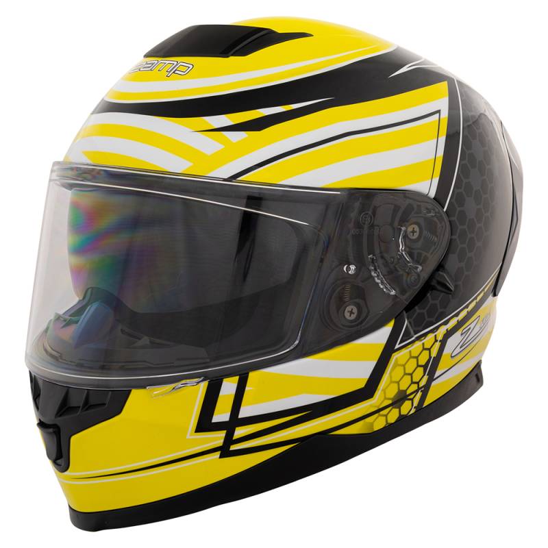 Zamp FR-4 Helmet - Gloss Yellow Graphic