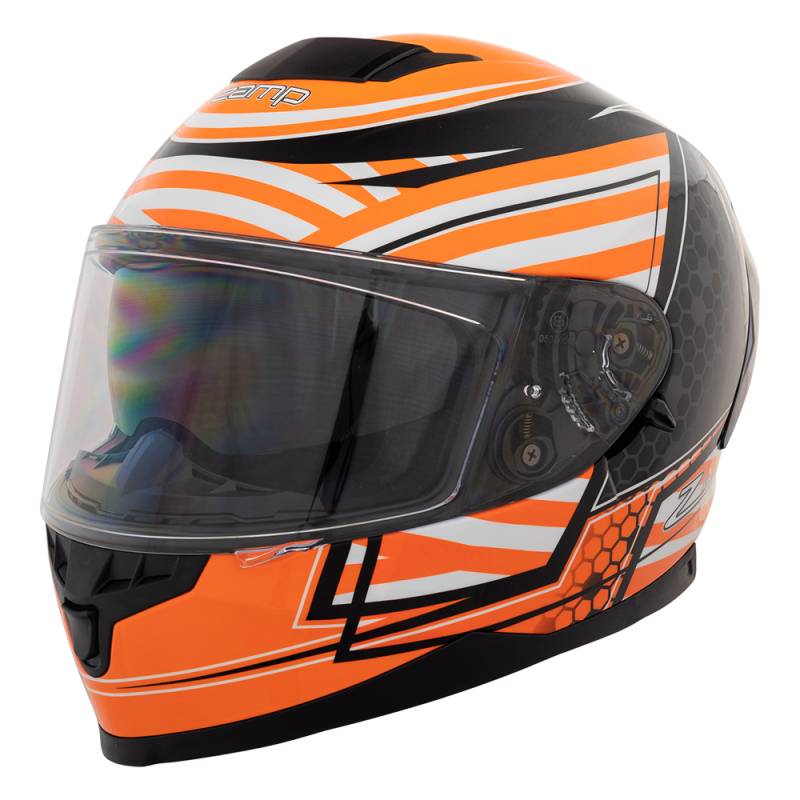 Zamp FR-4 Helmet - Gloss Orange Graphic
