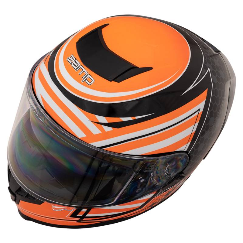 Zamp FR-4 Helmet - Gloss Orange Graphic