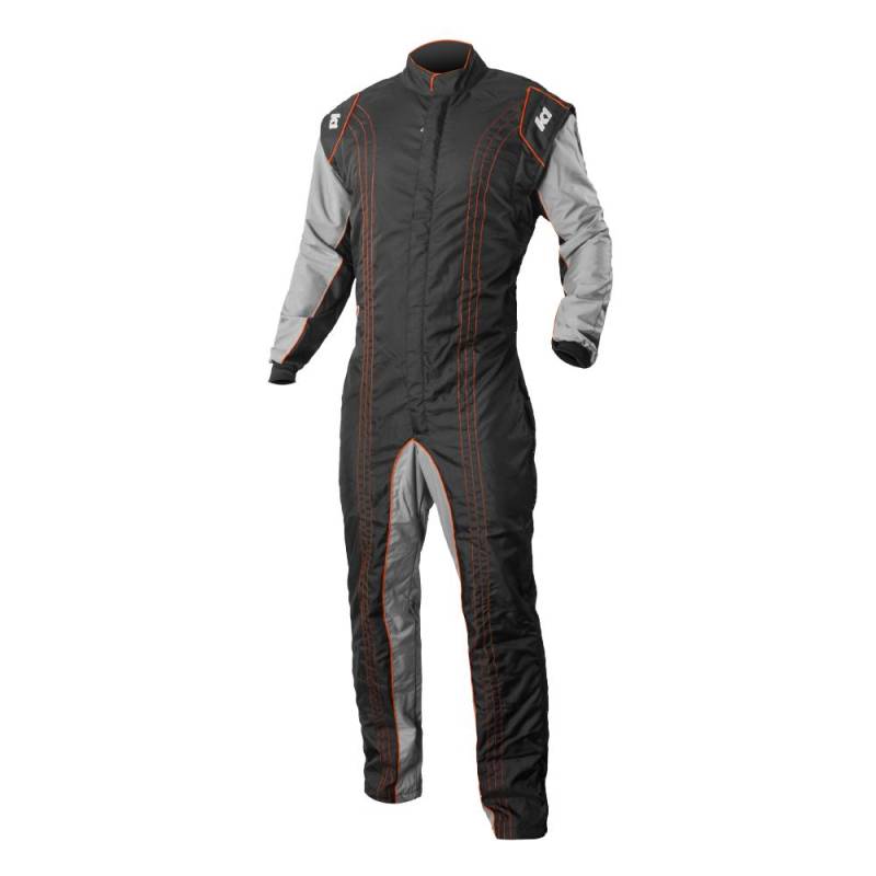 K1 RaceGear GK2 Karting Suit - Black/Orange