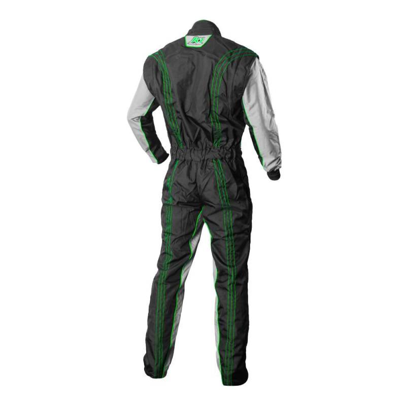 K1 RaceGear GK2 Karting Suit - Black/Green