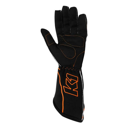 K1 RaceGear RS1 Karting Gloves - Black/Orange