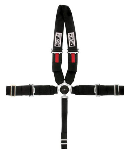 Crow Pro Comp Dragster Style Kam Lock Harness - Black