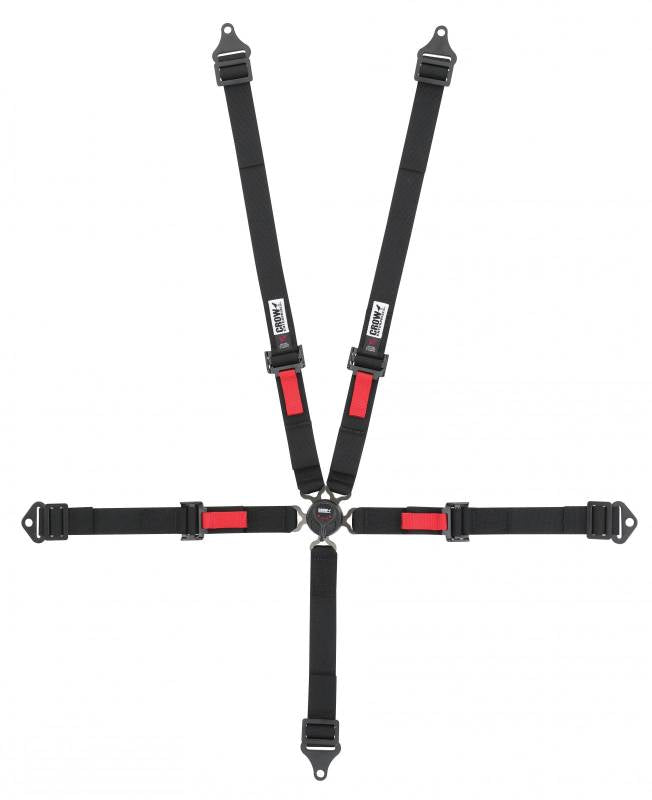 Crow 2" Kam Lock Jr. Dragster Harness - Black Hardware - SFI 16.2 - Black