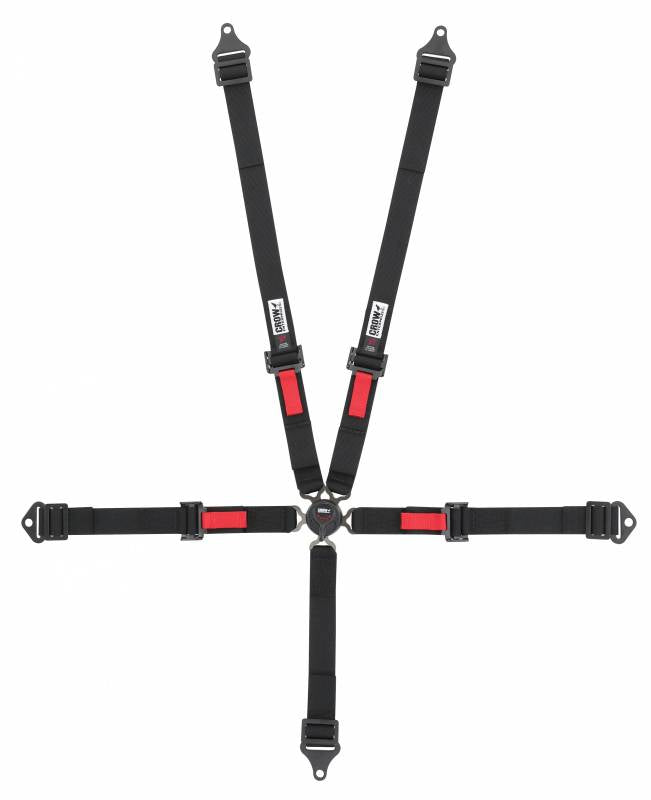 Crow 2" Kam Lock Jr. Dragster Harness - Black Hardware - SFI 16.2 - Black