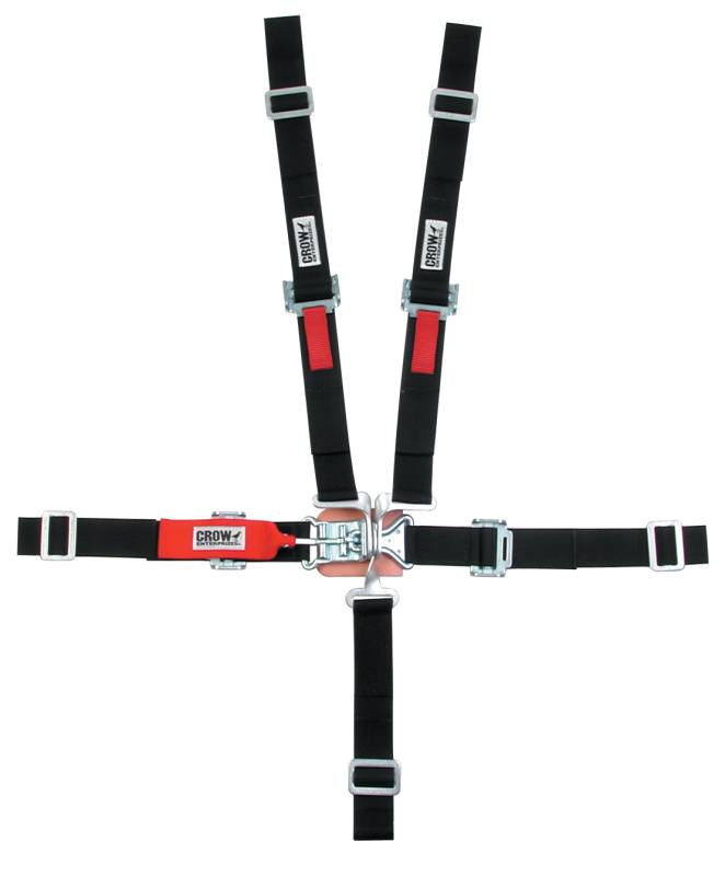 Crow 5-Way Quarter Midget 2" Latch & Link Harness - SFI 16.2 - Black