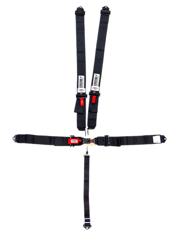 Crow 5-Way Standard 3" Latch & Link Harness - Black Hardware - Black
