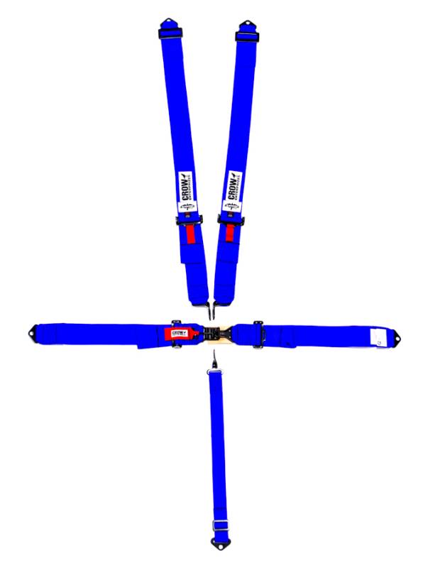 Crow 5-Way Standard 3" Latch & Link Harness - Black Hardware - Blue
