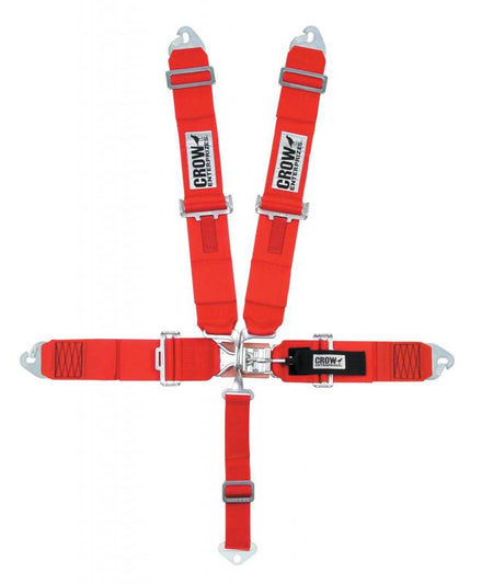 Crow 5-Way Standard 3" Latch & Link - Harness Pads & Springs - Red