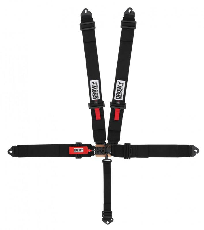 Crow 5-Way Standard 3" Latch & Link Harness - Black Hardware - Black