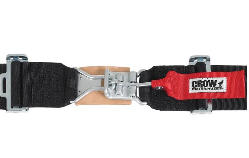 Crow Standard 3" Latch & Link Lap Belt - Pull Down Adjustment - Blue