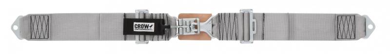 Crow Standard 3" Latch & Link Lap Belt - Pull Down Adjustment - Gray