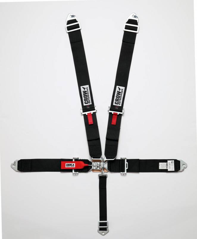 Crow 5-Way Standard 3" Latch & Link - Harness Pads & Springs - Black