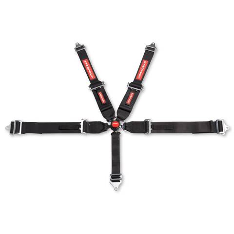 Pyrotect 5-Point Camlock Harness - 3" Width Lap - 2" to 3" HNR Ready Shoulder Harness - Pull Down Adjust - Black