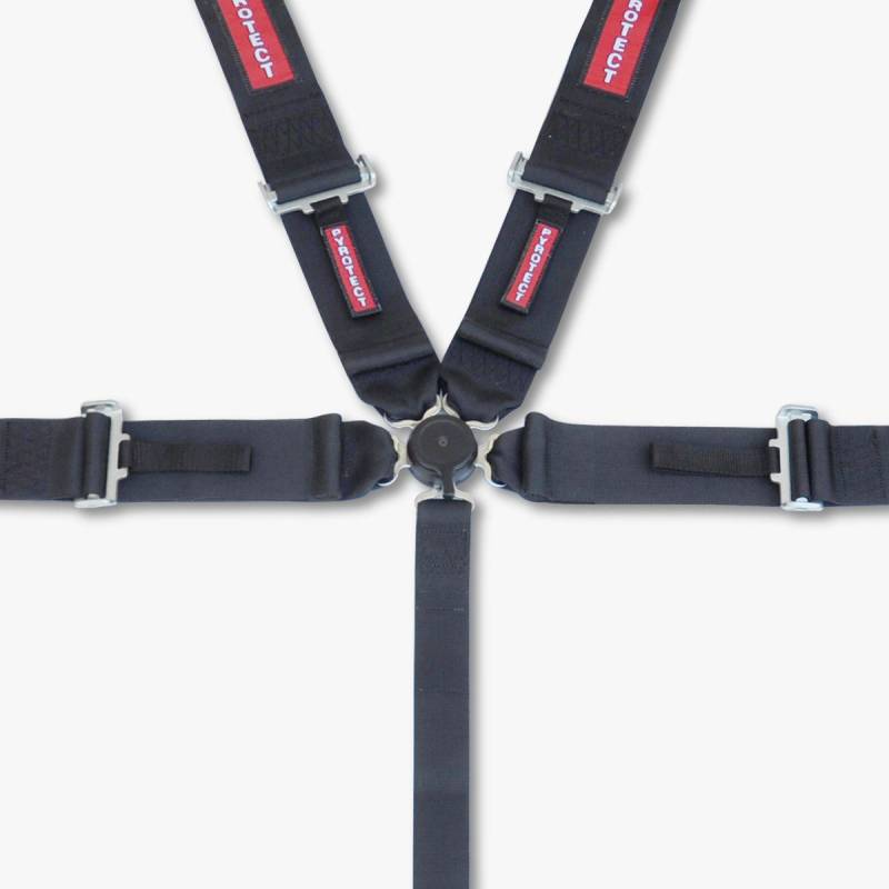Pyrotect 5-Point Camlock Harness - 3" Width Lap - 2" to 3" HNR Ready Shoulder Harness - Pull Down Adjust - Red