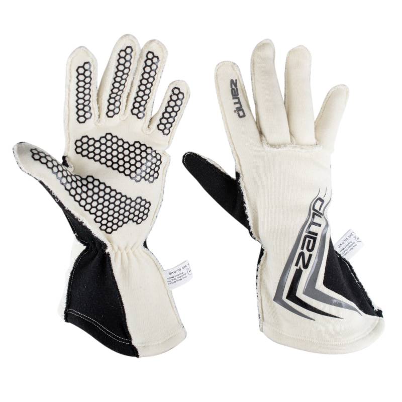 Zamp ZR-60 Race Gloves - White