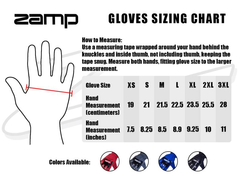 Zamp ZR-60 Race Gloves - Red