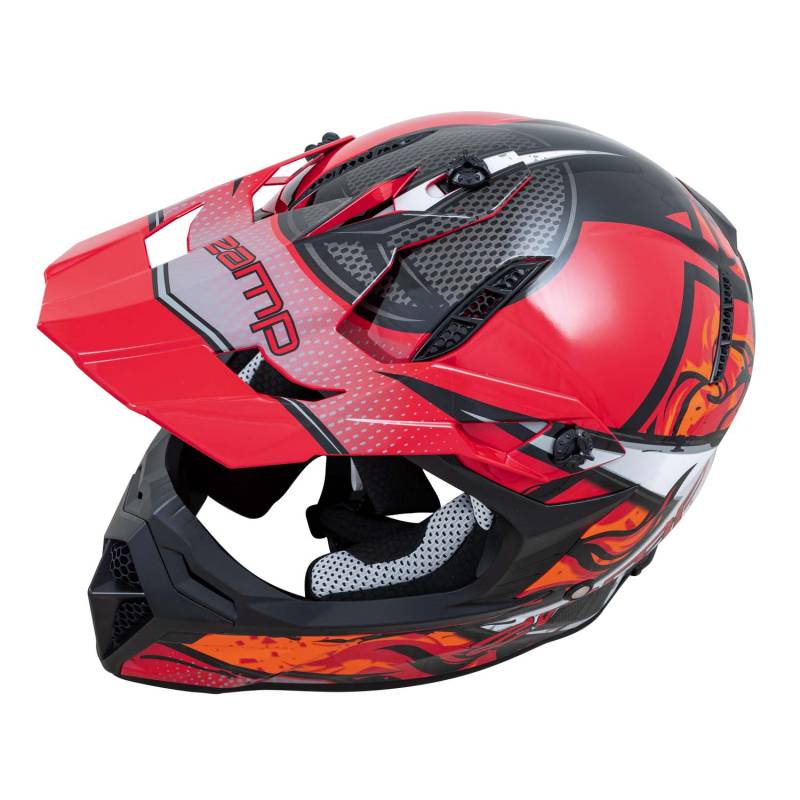 Zamp FX-4 Graphic Motocross Helmet - Red Graphic