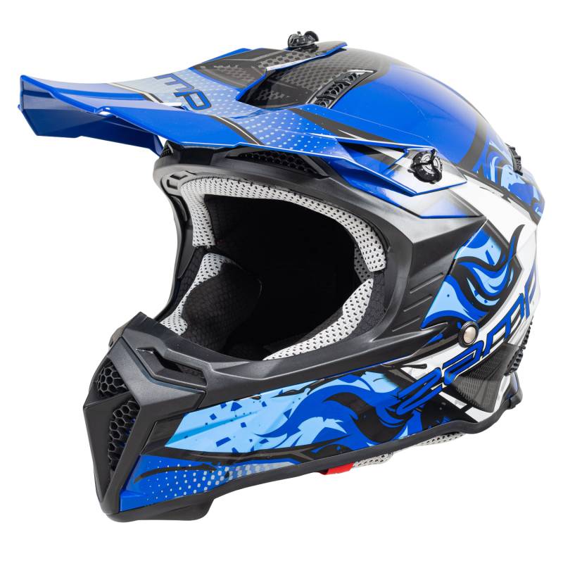 Zamp FX-4 Graphic Motocross Helmet - Blue Graphic