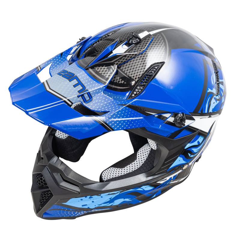Zamp FX-4 Graphic Motocross Helmet - Blue Graphic