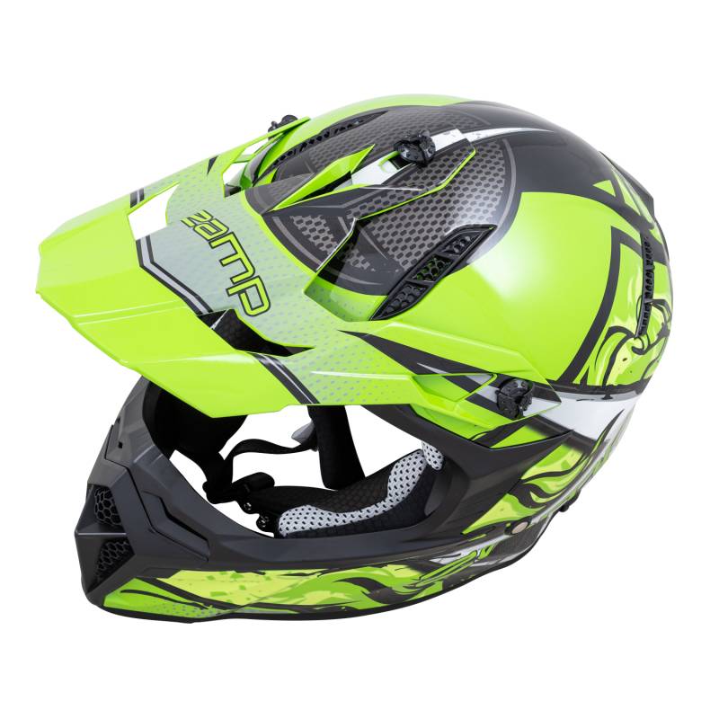 Zamp FX-4 Graphic Motocross Helmet - Green Graphic