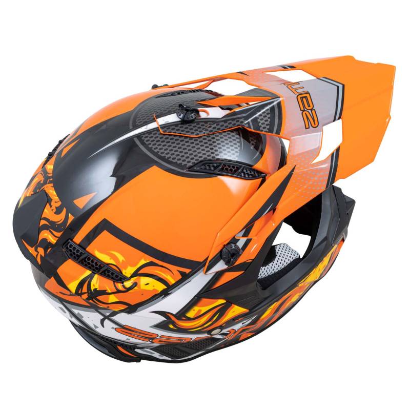 Zamp FX-4 Graphic Motocross Helmet - Orange Graphic