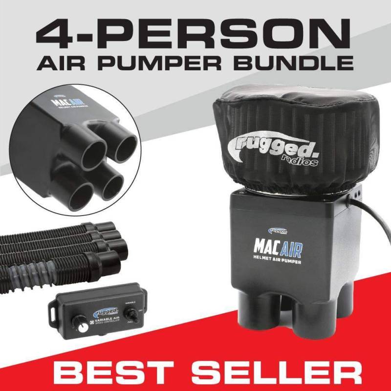 Rugged MAC Air 4-Person Helmet Air Pumper (Bundle)