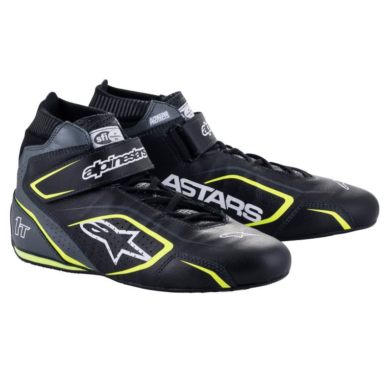 Alpinestars Tech-1 T v3 Shoe - Black/Cool Gray/Yellow