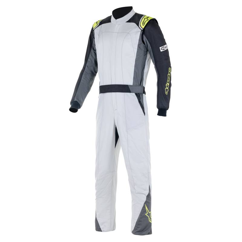 Alpinestars Atom SFI Bootcut Suit - Silver/Anthracite/Yellow Fluo