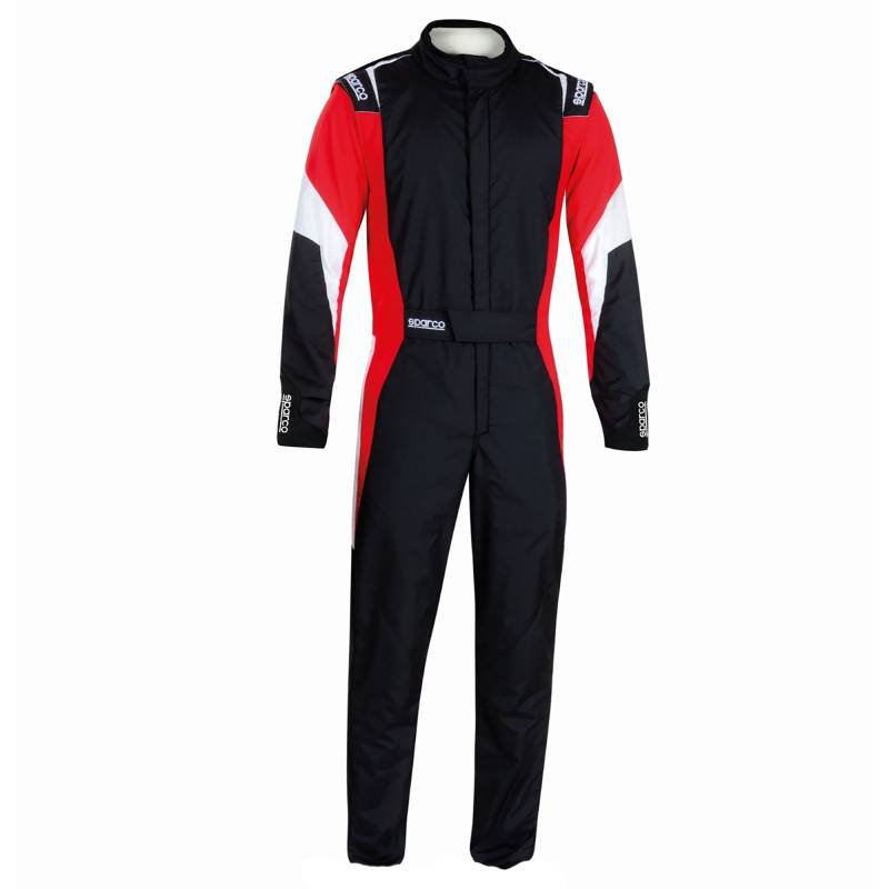Sparco Competition Boot Cut Suit - Black/Red