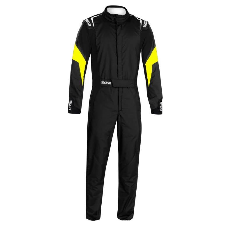 Sparco Competition Boot Cut Suit - Black/Yellow