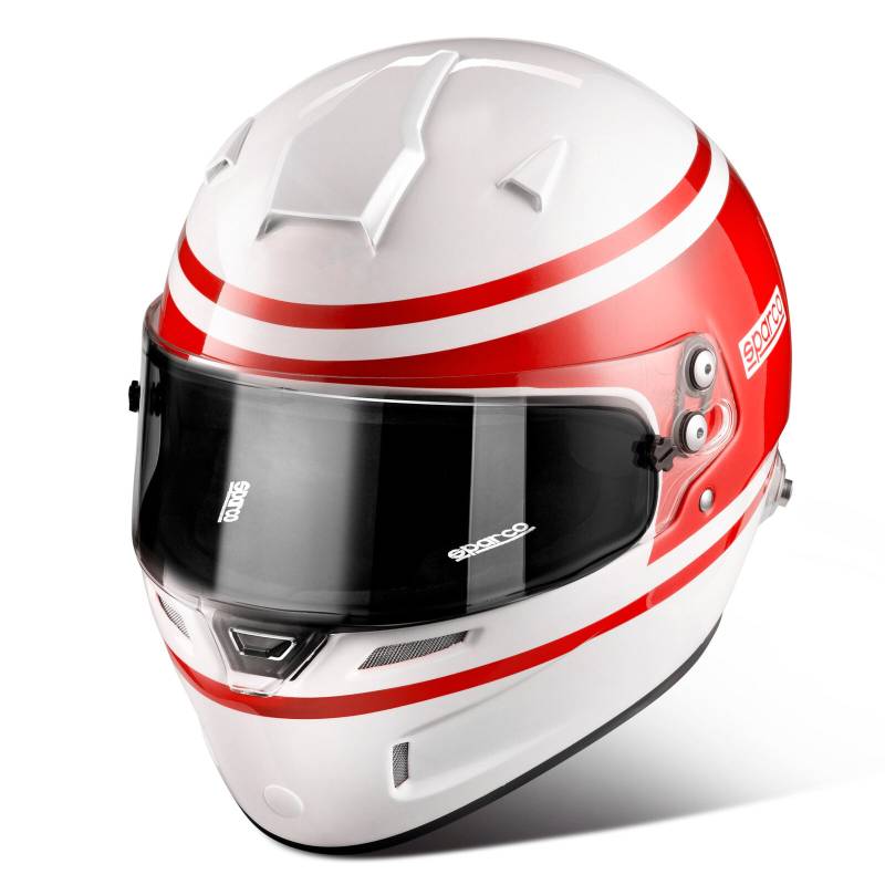 Sparco Air Pro 1977 Helmet - White/Red Graphic