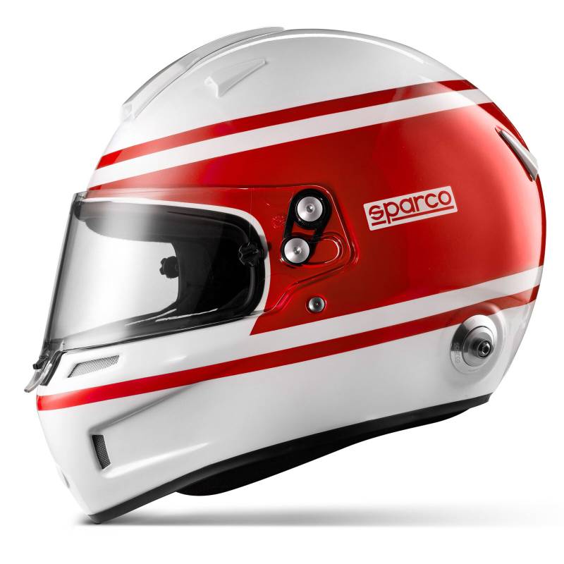 Sparco Air Pro 1977 Helmet - White/Red Graphic