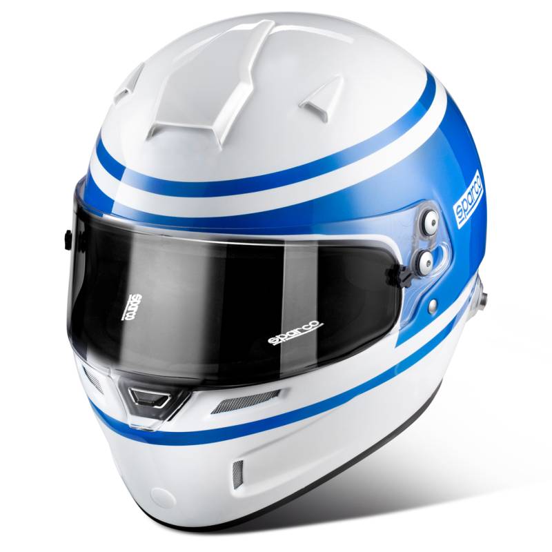 Sparco Air Pro 1977 Helmet - White/Blue Graphic