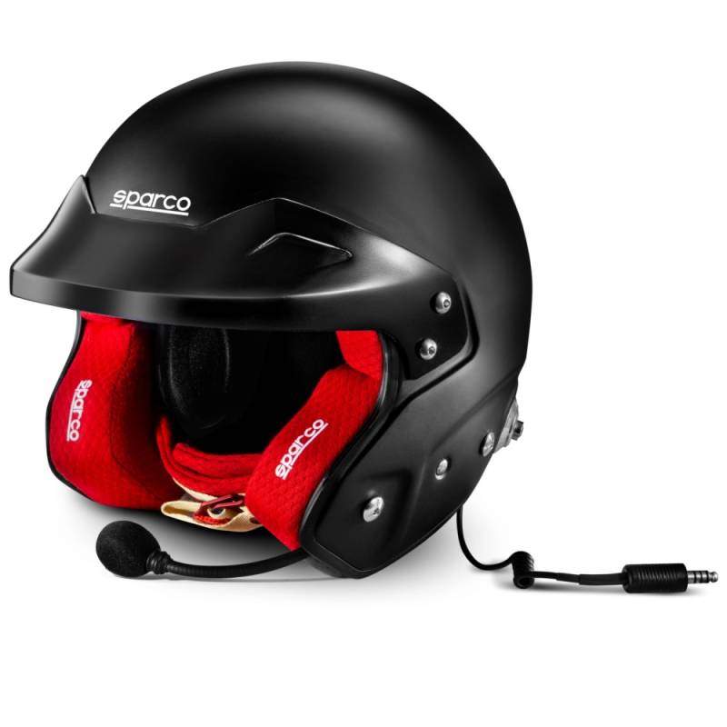 Sparco RJ-i Helmet - Matte Black - Red Interior