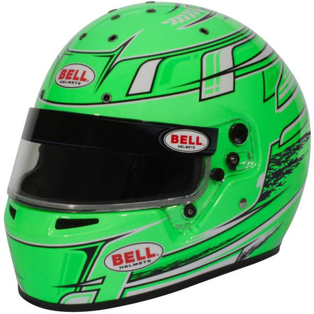 Bell KC7-CMR Champion Green Karting Helmet - Green Graphic