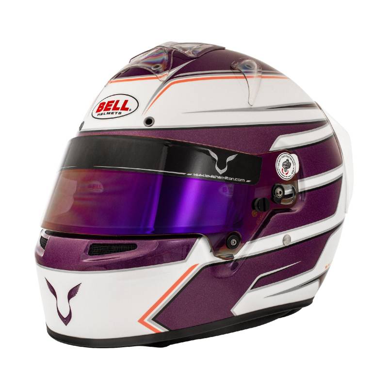 Bell KC7-CMR Lewis Hamilton Karting Helmet - White/Purple