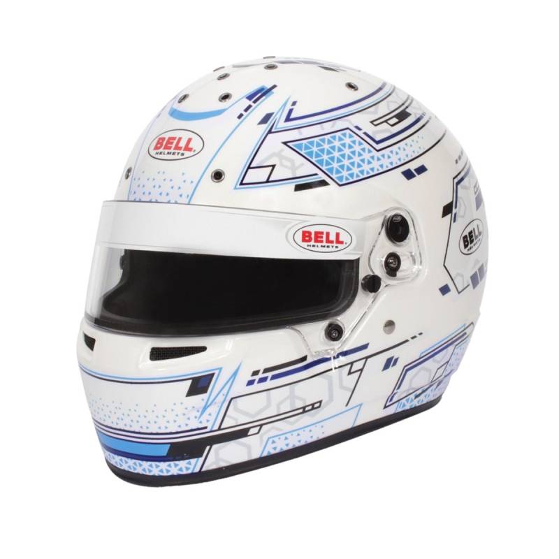 Bell RS7-K Karting Helmet - White/Blue