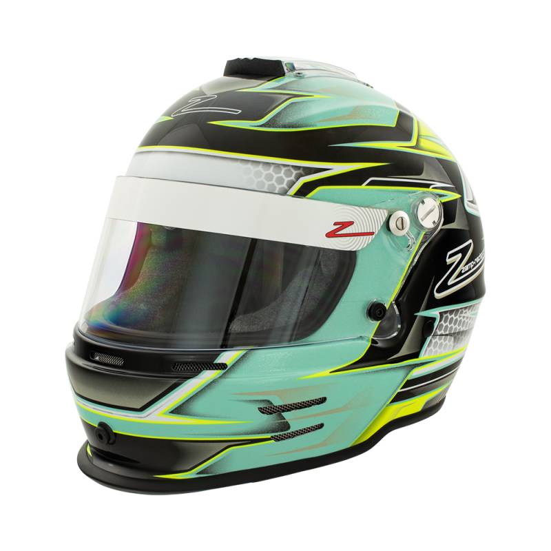 Zamp RZ-42Y Youth Graphic Helmet - Green/Silver