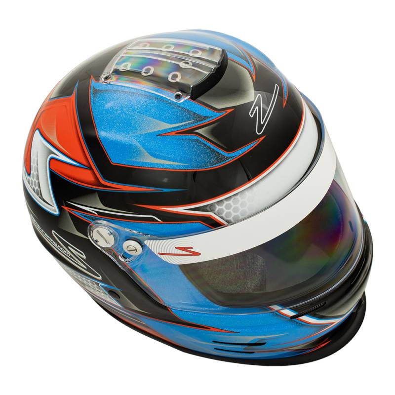 Zamp RZ-42Y Youth Graphic Helmet - Orange/Blue